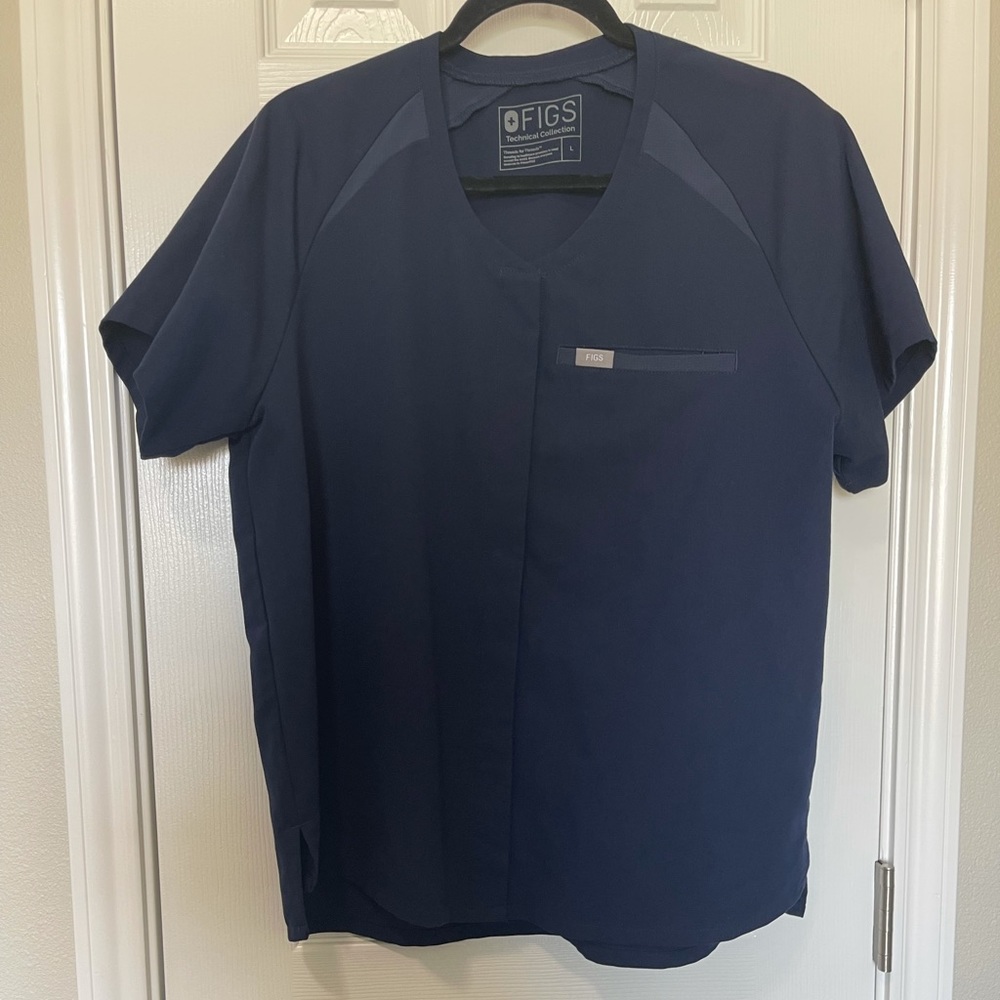 Limited Edition Navy Blue Figs Button Up Top